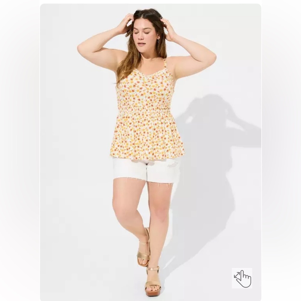 Torrid Super Soft Sweetheart Ruched Babydoll Top Size 2X NWT